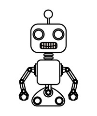 robot machine isolated icon vector illustration design