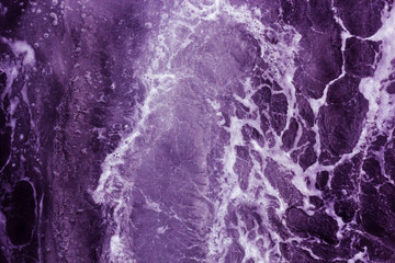 Abstract purple background white veins, ocean wave, bubble and foam at high tide and surf, pattern