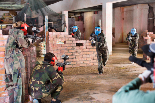 Teams on the paintball ground