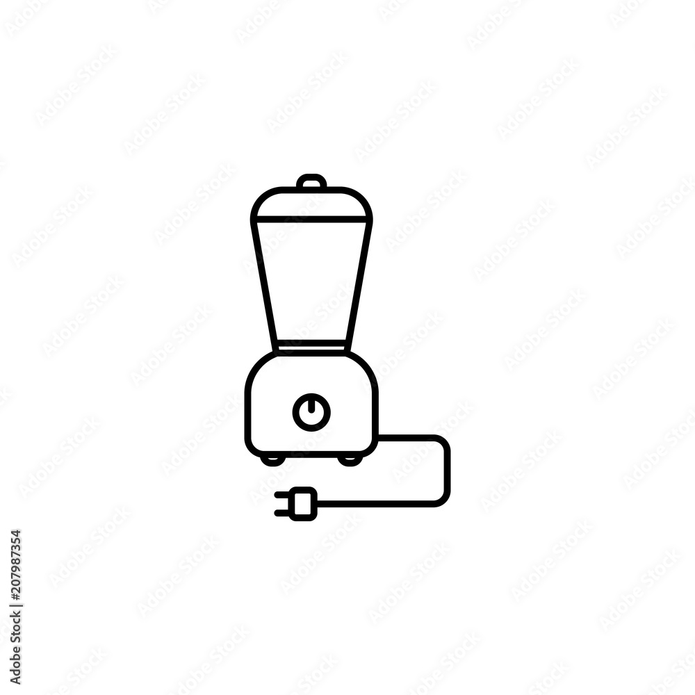 Poster blender outline icon. element of equipment icon for mobile concept and web apps. thin line blender o