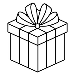Gift box icon over white background, vector illustration