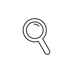 magnifier outline icon. Element of simple education icon for mobile concept and web apps. Thin line magnifier outline icon can be used for web and mobile