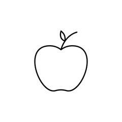 an Apple outline icon. Element of simple education icon for mobile concept and web apps. Thin line an Apple outline icon can be used for web and mobile