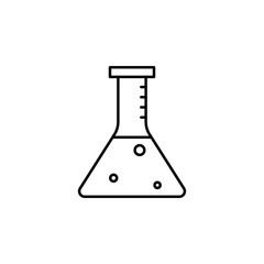 flask outline icon. Element of simple education icon for mobile concept and web apps. Thin line flask outline icon can be used for web and mobile