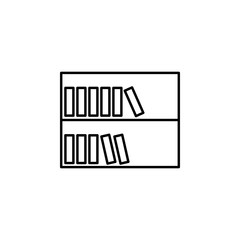 bookcase outline icon. Element of simple education icon for mobile concept and web apps. Thin line bookcase outline icon can be used for web and mobile
