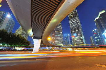 Fototapeta na wymiar the night view of the lujiazui financial centre in shanghai china.