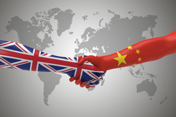 UK and China Handshake Bilateral talks 3D render  © ThorstenSchmitt