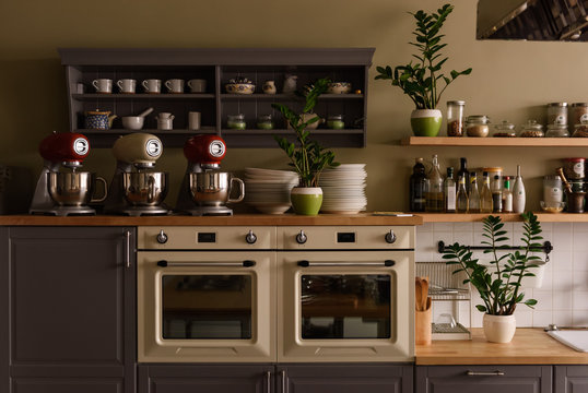 Ovens on restaurant kitchen