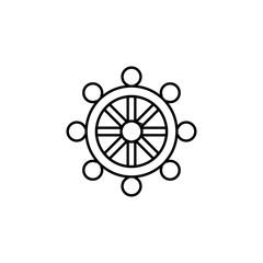 buddhism outline icon. Element of religion sign for mobile concept and web apps. Thin line buddhism outline icon can be used for web and mobile