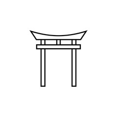 shinto outline icon. Element of religion sign for mobile concept and web apps. Thin line shinto outline icon can be used for web and mobile