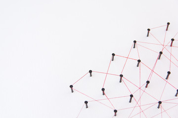Linking entities, social media, Communications Network, The connection between the two networks....