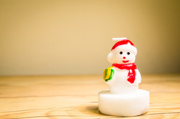 Christmas themed background on the table