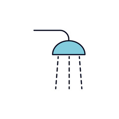 shower outline icon. Element of colored spa icon for mobile concept and web apps. Thin line shower outline icon can be used for web and mobile