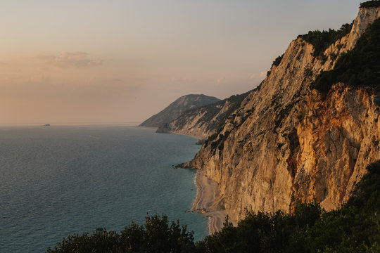 Port Katsiki by sunset, Lefkada, Greece