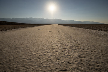 Valle della morte letto lago secco deserto