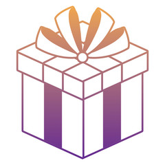 Gift box icon over white background, vector illustration