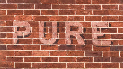 Red Brick wall advertising seasonal garden supplies