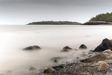 Ferry Beach Long Exposure under Clouds