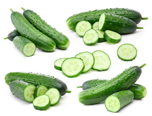 Cucumber collection isolated