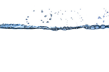 Splashes of water on white background