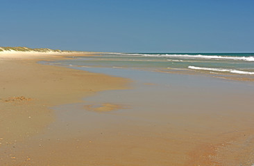 Fototapeta na wymiar Calm, Sandy Beach on a Barrier Island