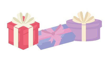 gift boxes icon over white background, vector illustration