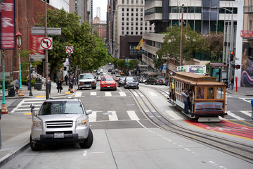 Old tramway, San Francisco, USA
