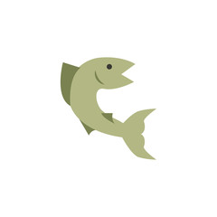 River fish colored illustration. Element of camping icon for mobile concept and web apps. Flat design River fish colored illustration can be used for web and mobile. Premium icon