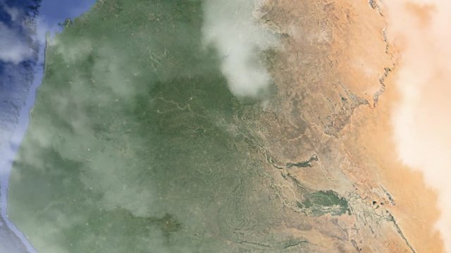 Земля zoom - Бамако Мали