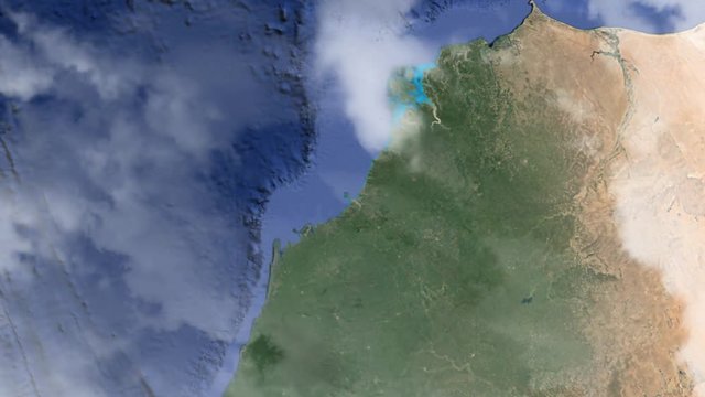Земля zoom - Конакри Гвинея