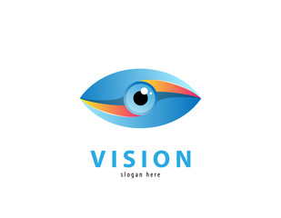 Eye Logo design vector template. Colorful media icon.