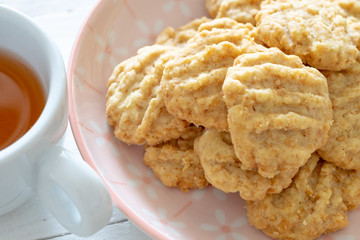 Cereal cookie, selective focus