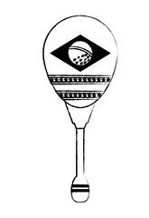 brazilian maraca icon over white background, vector illustration