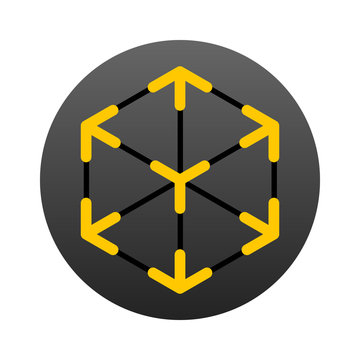 USDZ application file format gradient vector round icon for apps and websites