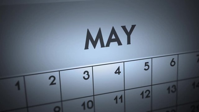 Dark Ominous Calendar Page animation - May