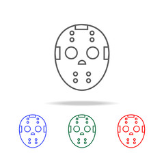 Hockey mask icon. Elements of Halloween in multi colored icons. Premium quality graphic design icon. Simple icon for websites, web design, mobile app, info graphics