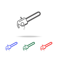 electric saw with blood icon. Elements of Halloween in multi colored icons. Premium quality graphic design icon. Simple icon for websites, web design, mobile app, info graphics