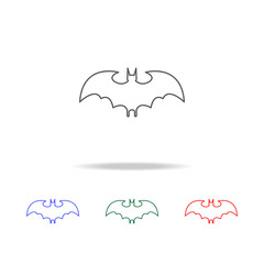 silhouettes of bat icon. Elements of Halloween in multi colored icons. Premium quality graphic design icon. Simple icon for websites, web design, mobile app, info graphics
