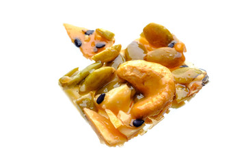 Florentine cookies closeup isolated on white