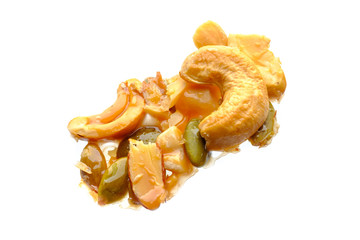 Florentine cookies closeup isolated on white