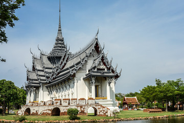 Fototapeta na wymiar Wat Phra Sri Sanphet in imagination at Muang Boran, Thailand.