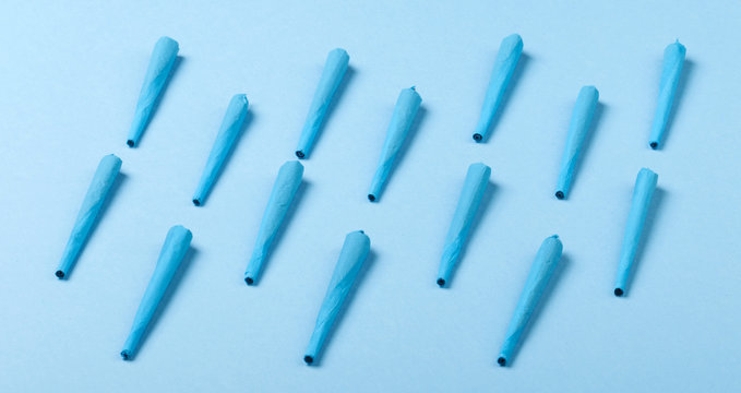 Blue Joints Pattern on Blue Background