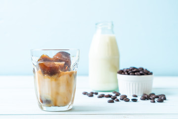 coffee ice cubes with milk