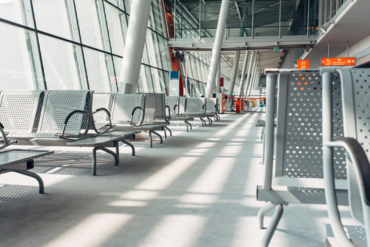 Empty airport terminal