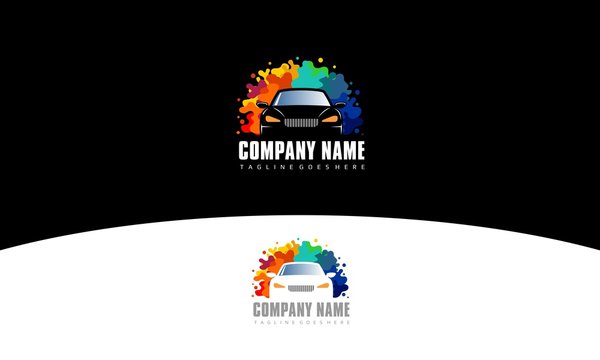 Car Paint Logo - Colorful Splash Vector