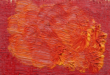 oil paint over wooden background