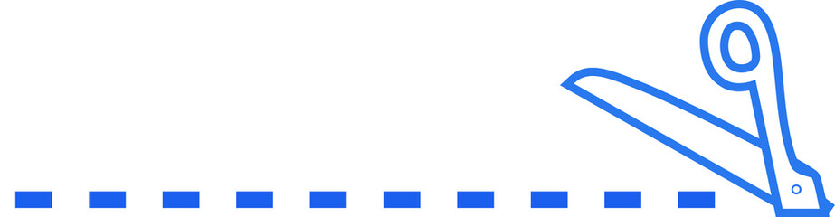 Blue White Scissors for cuttifng illustration