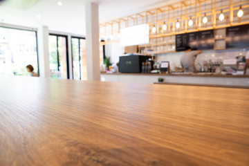 Blur or Defocus image of Coffee Shop, cafe, restaurant or Cafeteria for use as Background