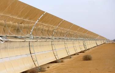 solar batteries in the desert