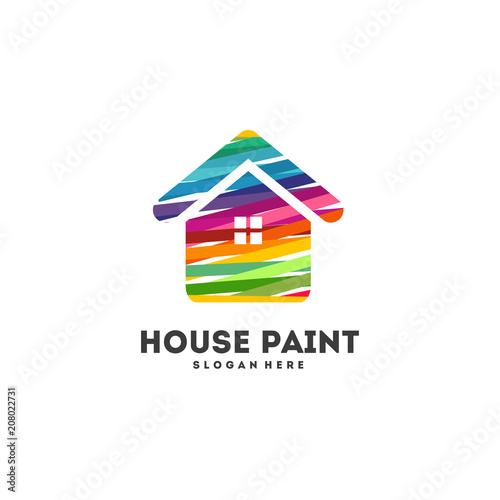 House Painting Logo Designs Concept Vector Abstract Home